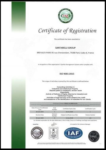 ISO 9001-0009- EN - BREVALEX PARIS - 06-06-2022